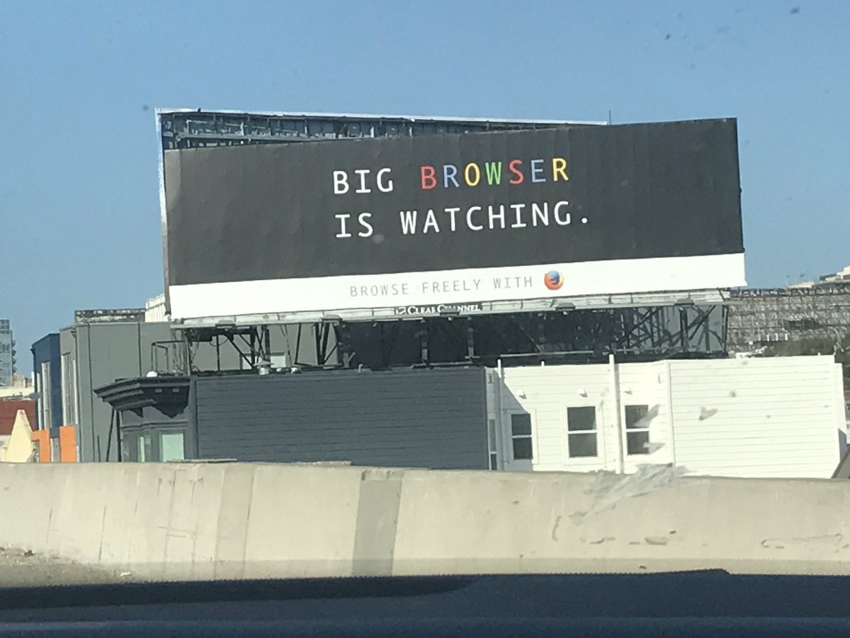 Mozilla anti-Google billboard advertisement
