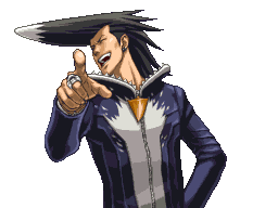 Daryan Crescend from the Ace Attorney games laughing