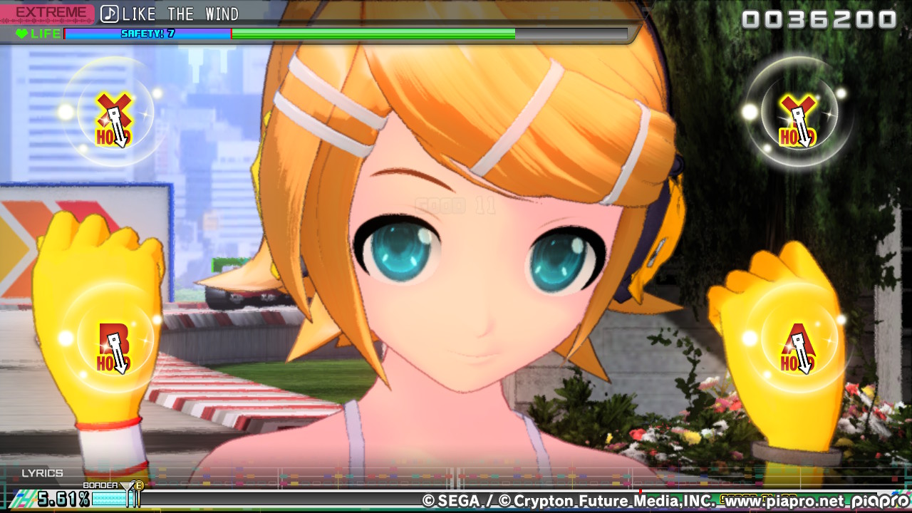 Kagamine Rin singing Like the Wind